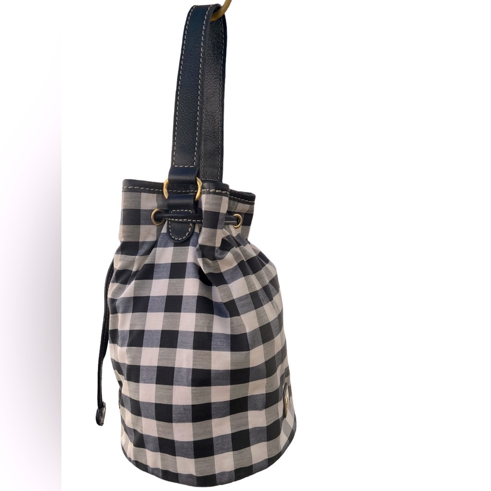 Rare Vintage Moschino Blue & White Gingham Plaid Checker